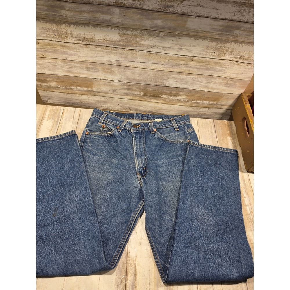 Vintage Levis 505 Orange Tab Jeans Mens 34x30 Made in USA Blue Straight Leg 0796